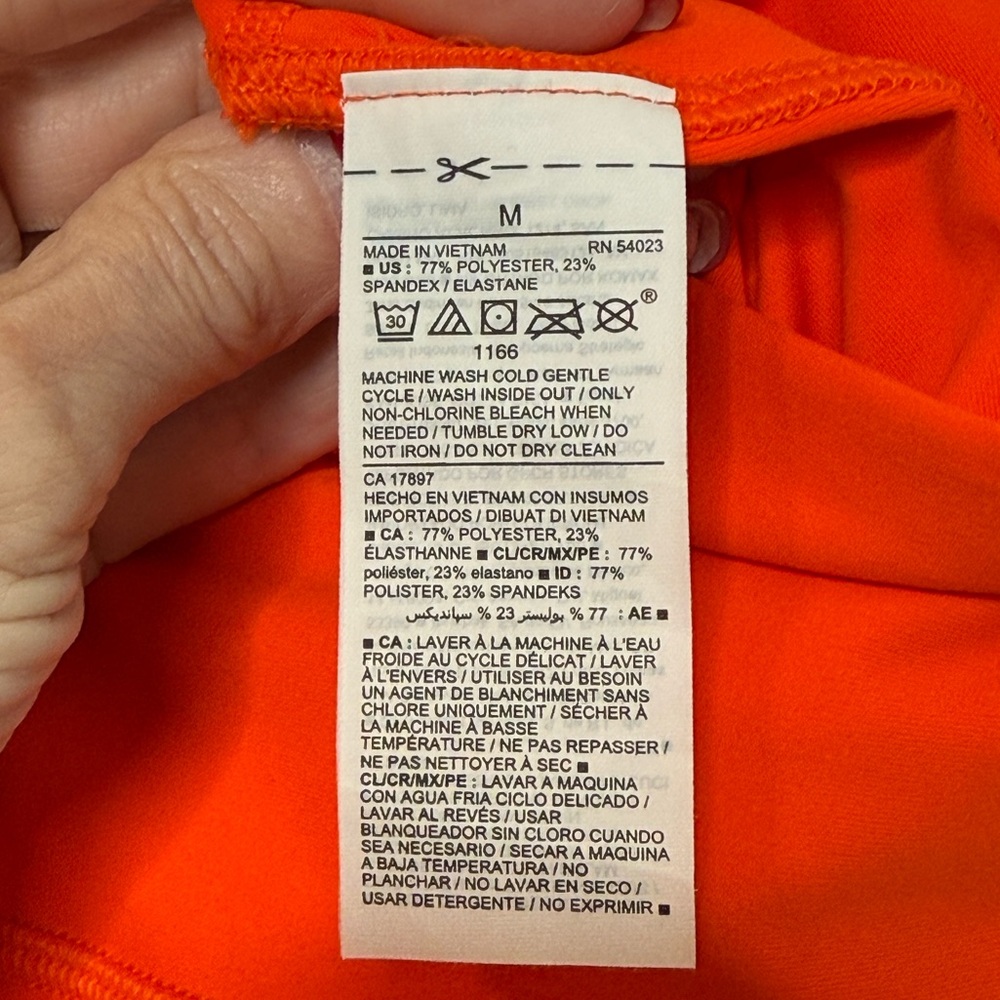 Old Navy Orange High Rise Powersoft Go Dry Cropped Pants Medium - Picture 5 of 6